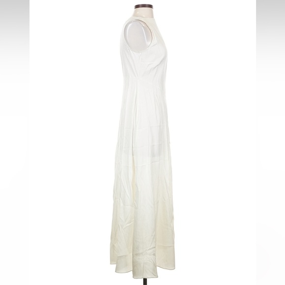 Doen Cream Silk High Neck Maxi Dress - Picture 4 of 8